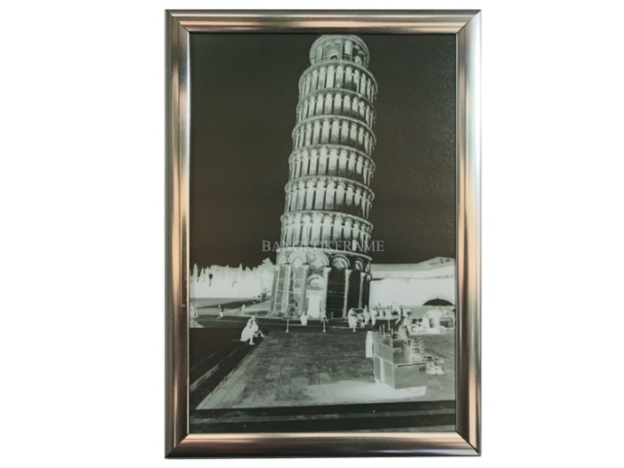 กรอบขนาดA4อลูมิเนียมสีเงินหน้าเรียบ